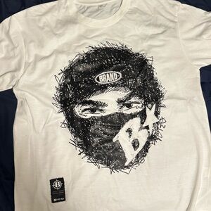 Abrand White and Black Artistic Tee Short Sleeve